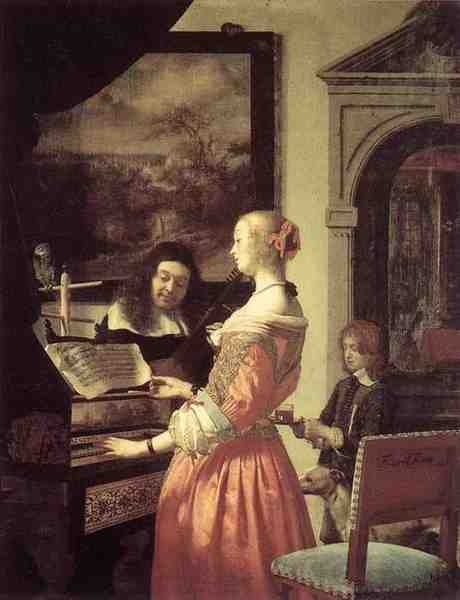 Mieris Frans Van The Elder Duet A4 Photo Print
