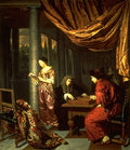 Mieris Frans Van The Elder Interior With Figures Playing Tric Trac Bfc A4 Photo Print