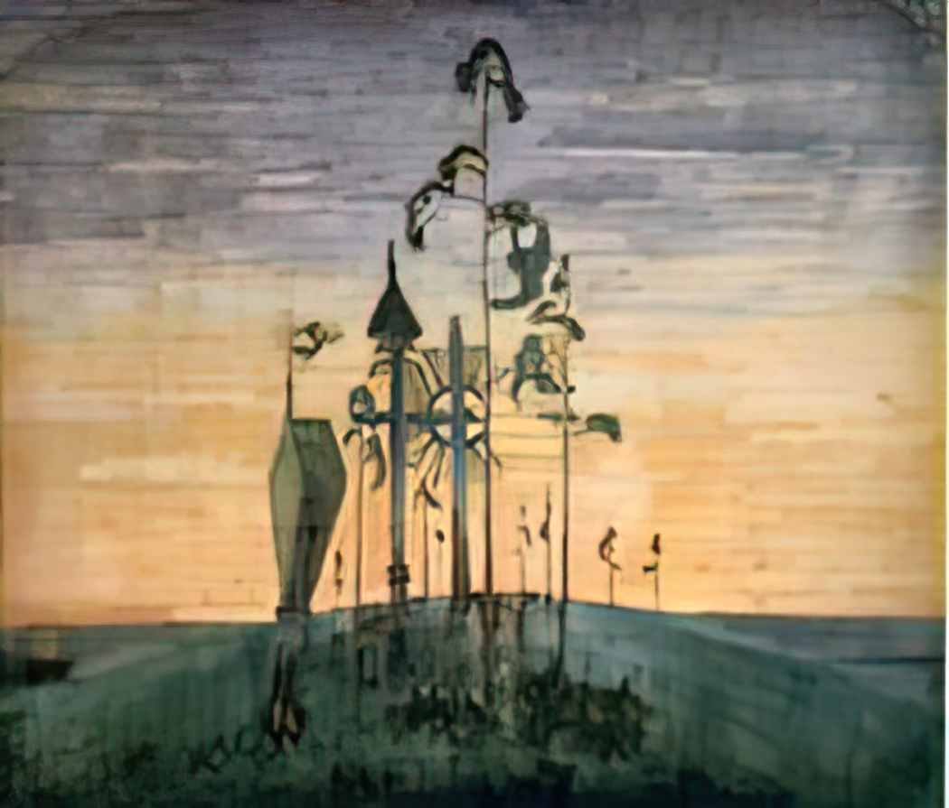 Mikalojus Konstantinas Ciurlionis graveyard motif 1909 Art A4 Photo Print