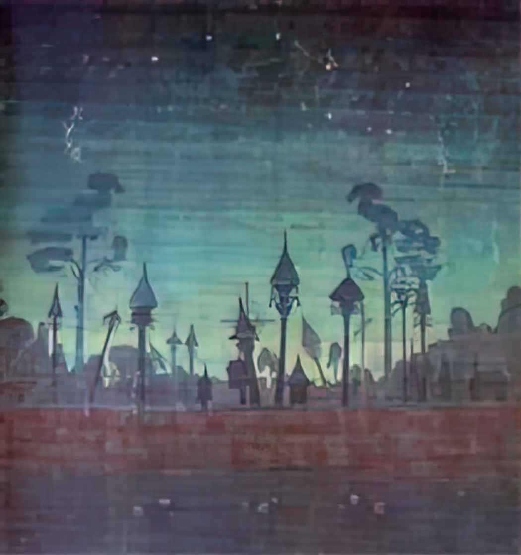 Mikalojus Konstantinas Ciurlionis lithuanian graveyard 1909 Art A4 Photo Print