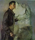 Mikhail Nesterov portrait of ivan shadr 1934 Art A4 Photo Print