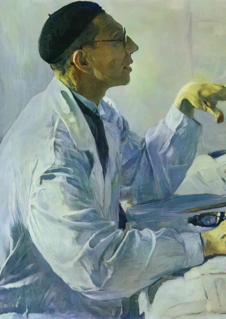 Mikhail Nesterov portrait of s s yudin 1935 CROP A4 Photo Print