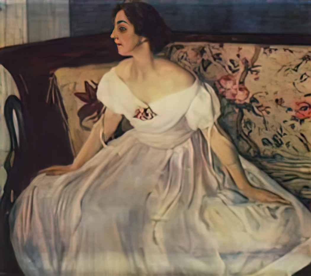 Mikhail Nesterov portrait of v m nesterova 1908 Art A4 Photo Print