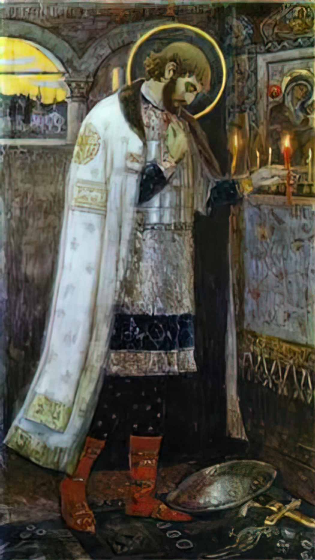 Mikhail Nesterov prince alexander nevsky Art A4 Photo Print