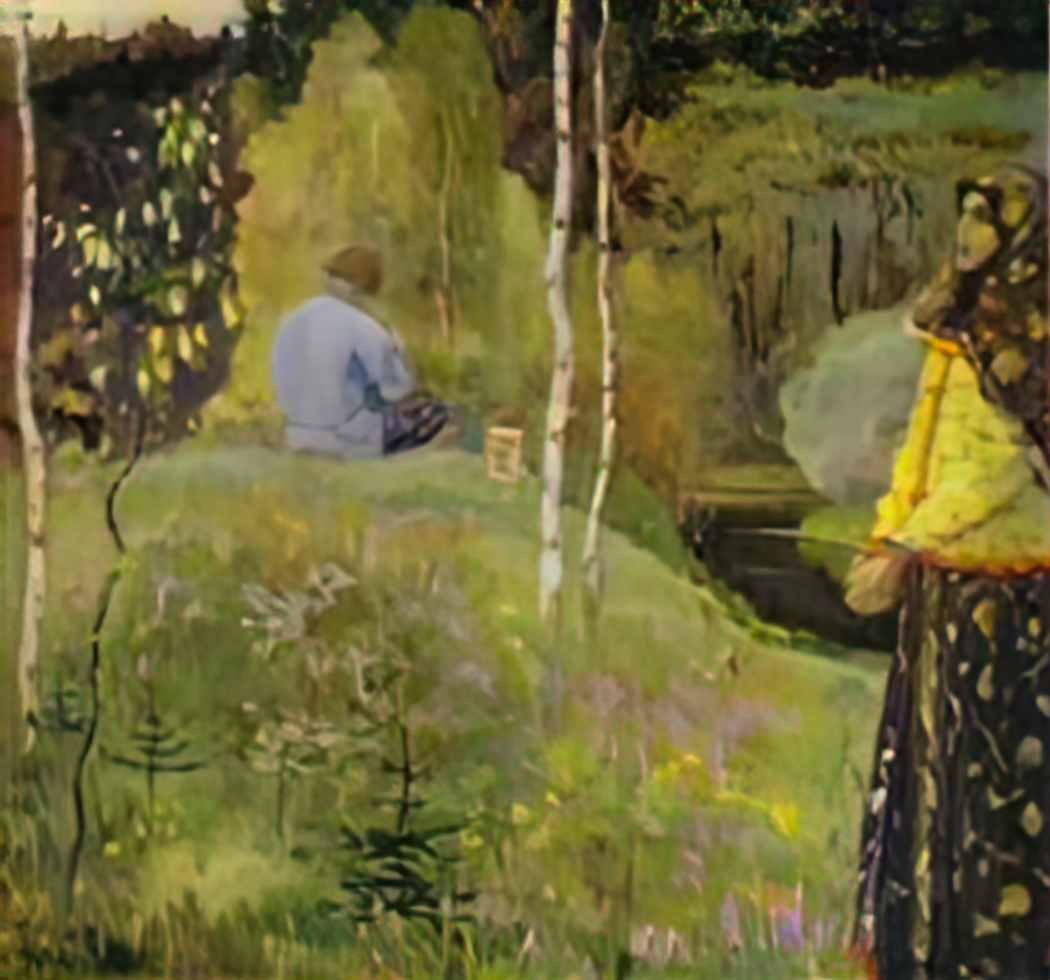 Mikhail Nesterov reedpipe 1931 Art A4 Photo Print