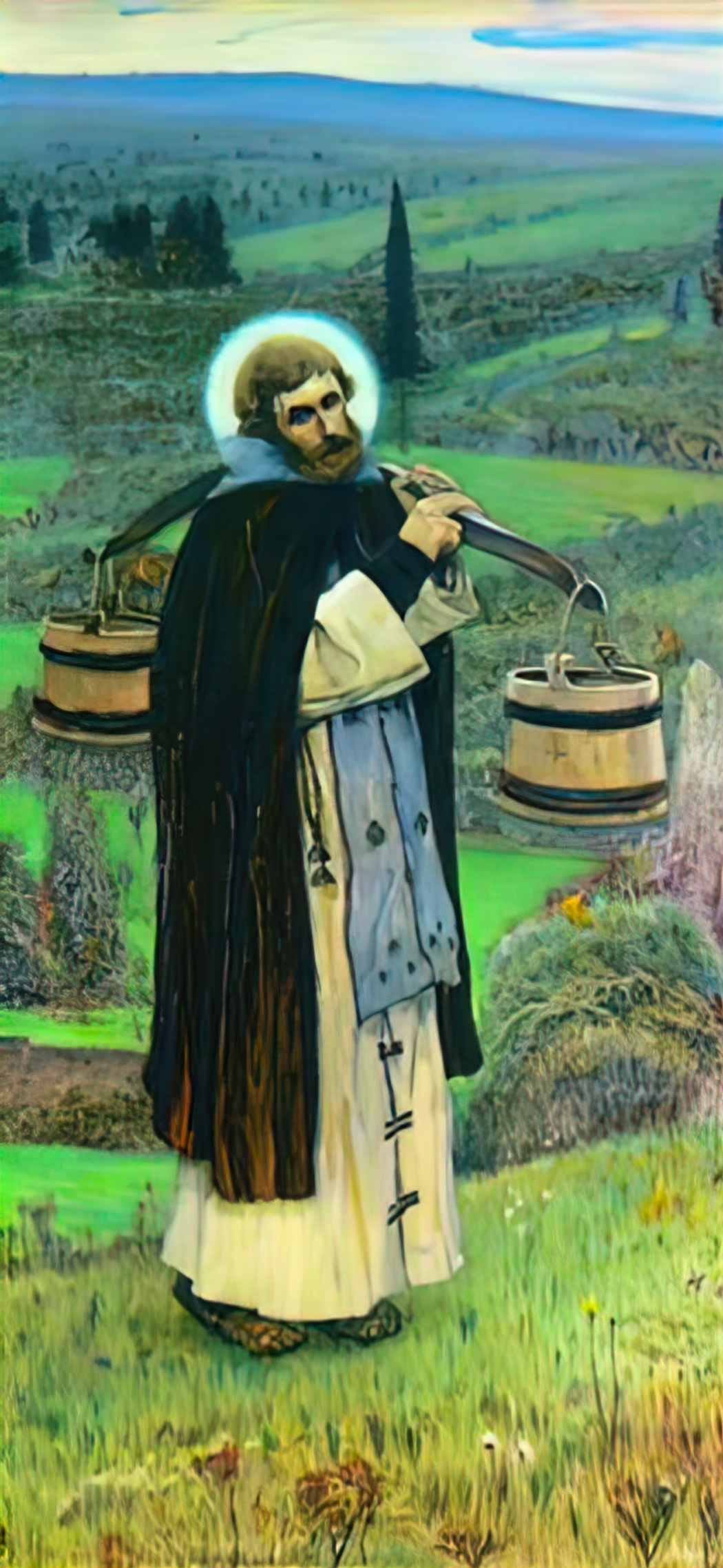 Mikhail Nesterov saint sergius labours 1896(1) Art A4 Photo Print