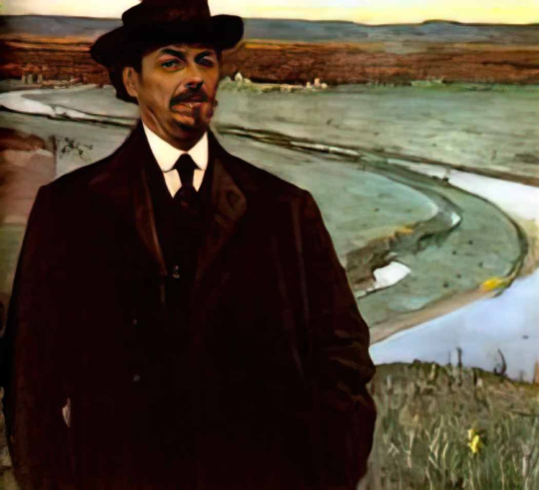 Mikhail Nesterov self portrait 1915 Art A4 Photo Print