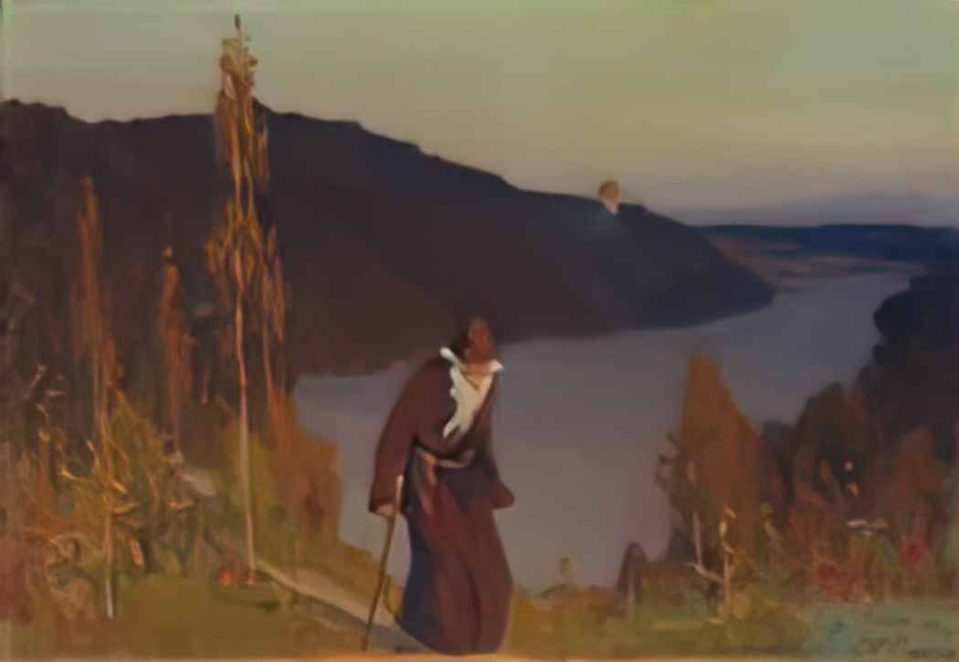 Mikhail Nesterov silence 1888 Art A4 Photo Print