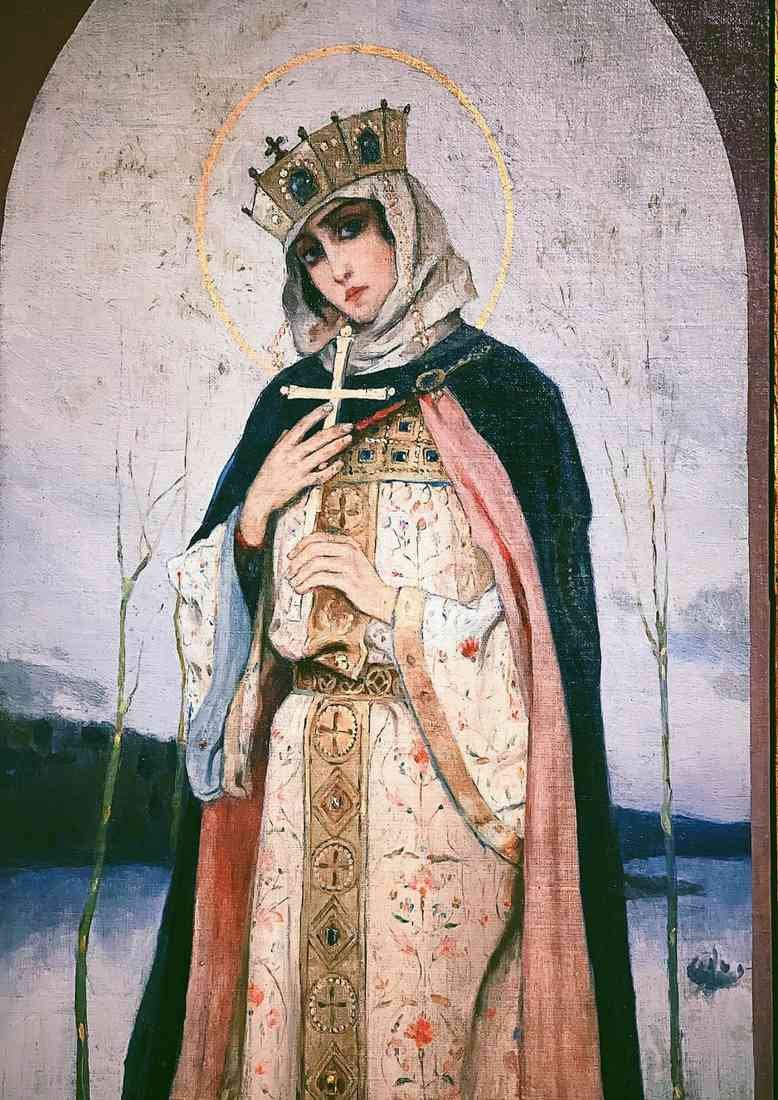 Mikhail Nesterov st olga 1 A4 Photo Print