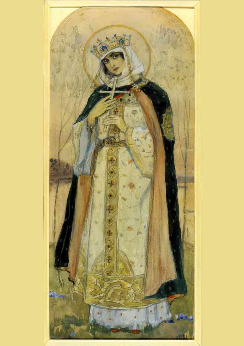 Mikhail Nesterov st olga 2 A4 Photo Print