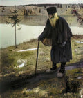 Mikhail Nesterov the hermit 1889 Art A4 Photo Print