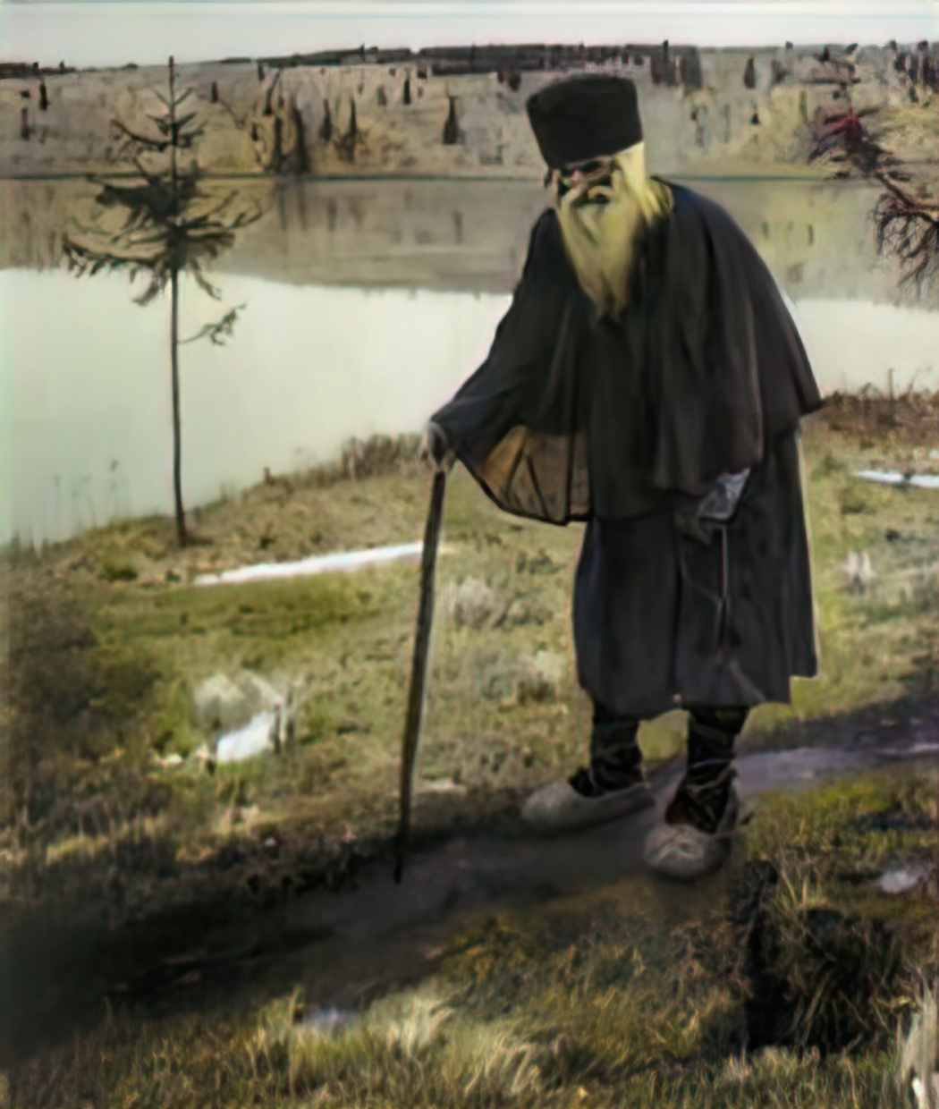 Mikhail Nesterov the hermit 1889 Art A4 Photo Print