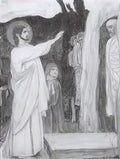 Mikhail Nesterov the raising of lazarus Art A4 Photo Print