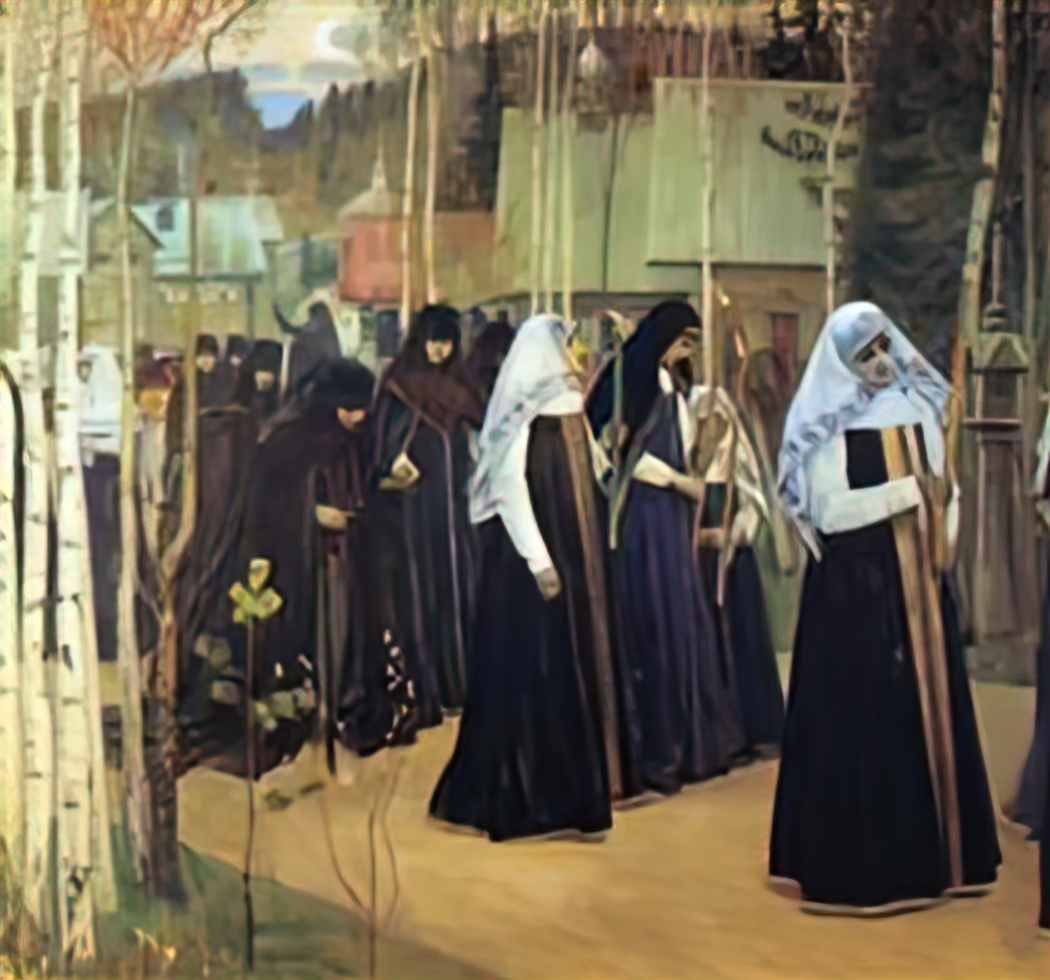 Mikhail Nesterov the taking of the veil 1898 Art A4 Photo Print