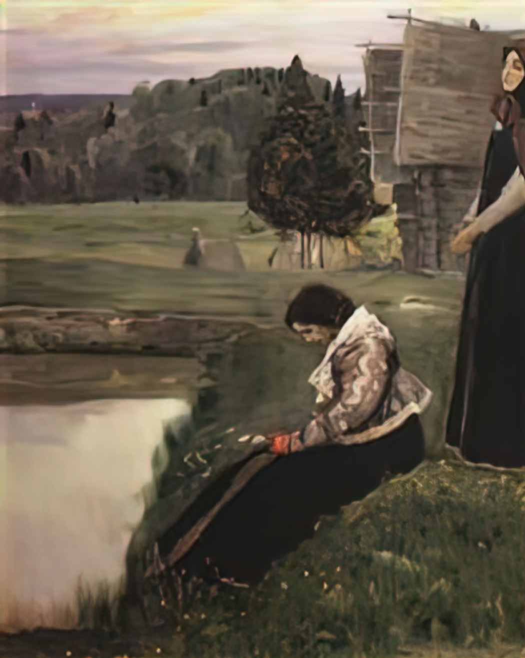 Mikhail Nesterov thought 1900 Art A4 Photo Print