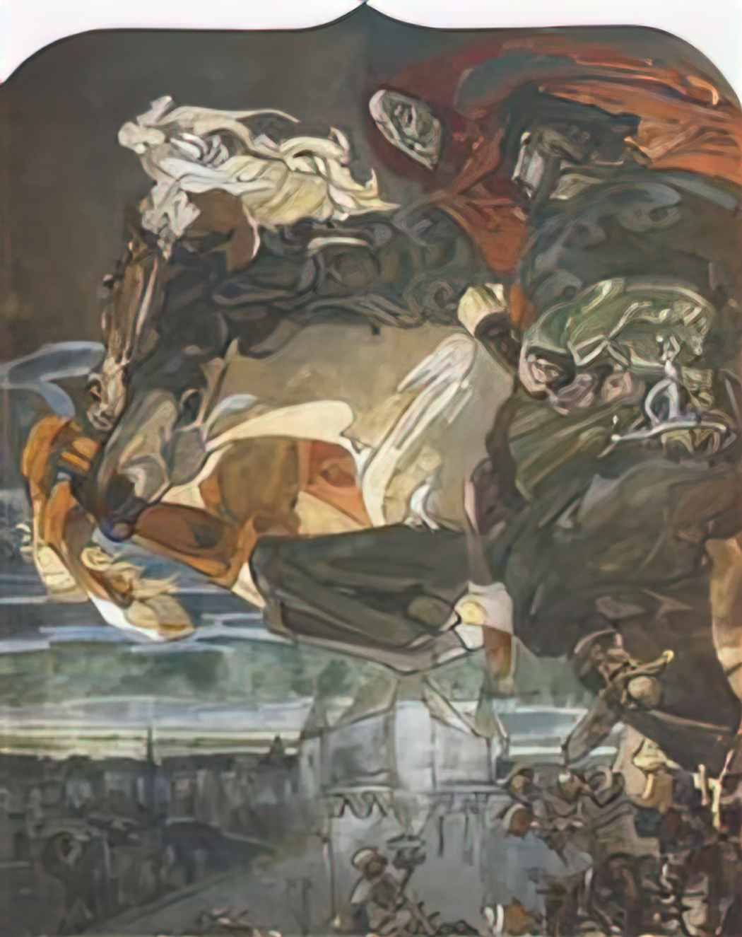 Mikhail Vrubel flight of faust and mephisto 1886 Art A4 Photo Print