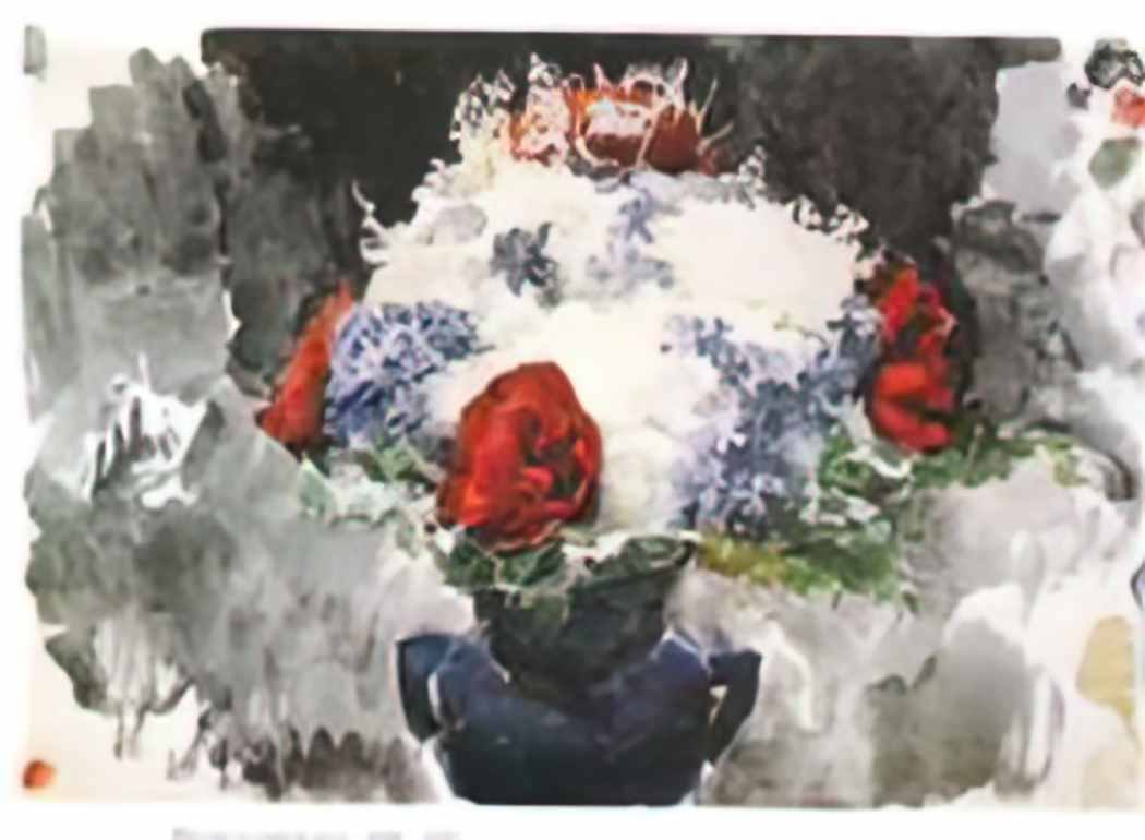 Mikhail Vrubel flowers in a blue vase Art A4 Photo Print