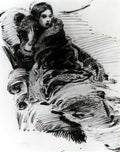 Mikhail Vrubel lady in furs Art A4 Photo Print