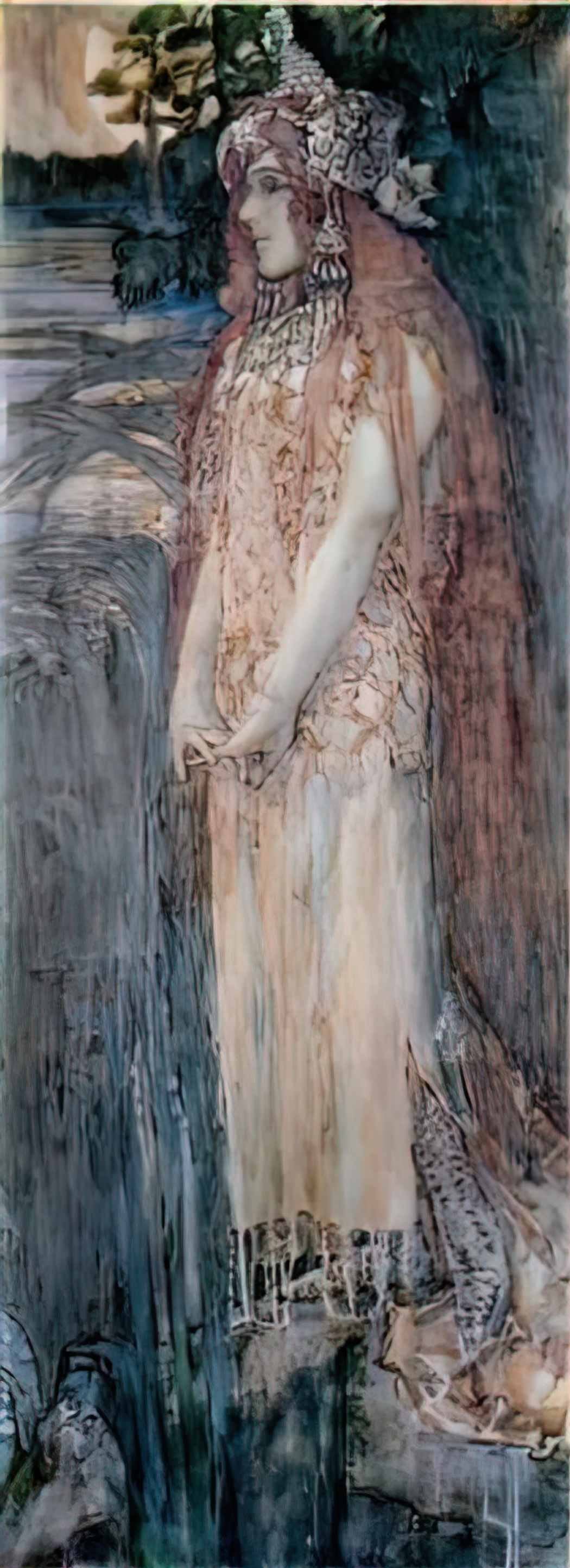 Mikhail Vrubel nadezhda zabela vrubel as princess volkhova 1898 Art A4 Photo Print