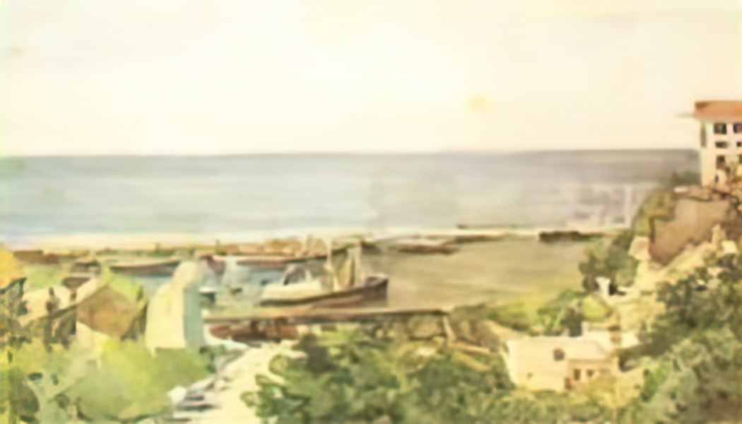Mikhail Vrubel odessa harbour 1885 Art A4 Photo Print