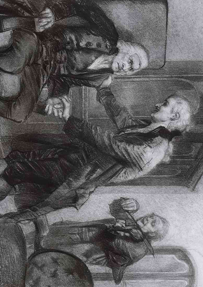 Mikhail Vrubel salieri pours poison into a mozarts glass 2 CROP A4 Photo Print