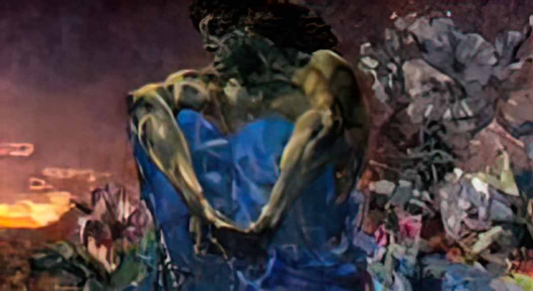 Mikhail Vrubel seated demon 1890 Art A4 Photo Print