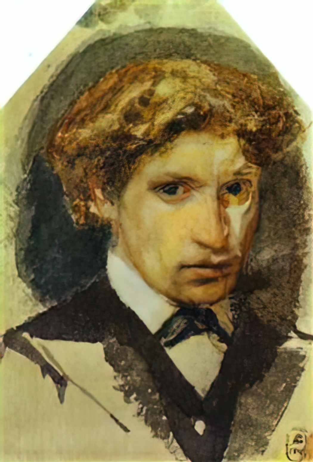 Mikhail Vrubel self portrait 1882 Art A4 Photo Print