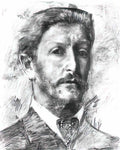Mikhail Vrubel self portrait 1904 Art A4 Photo Print