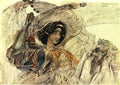 Mikhail Vrubel the six winged seraph 1905 Art A4 Photo Print