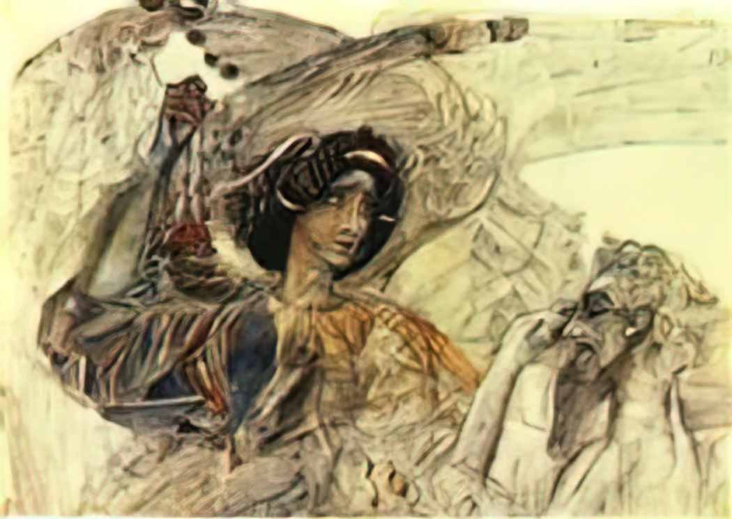 Mikhail Vrubel the six winged seraph 1905 Art A4 Photo Print
