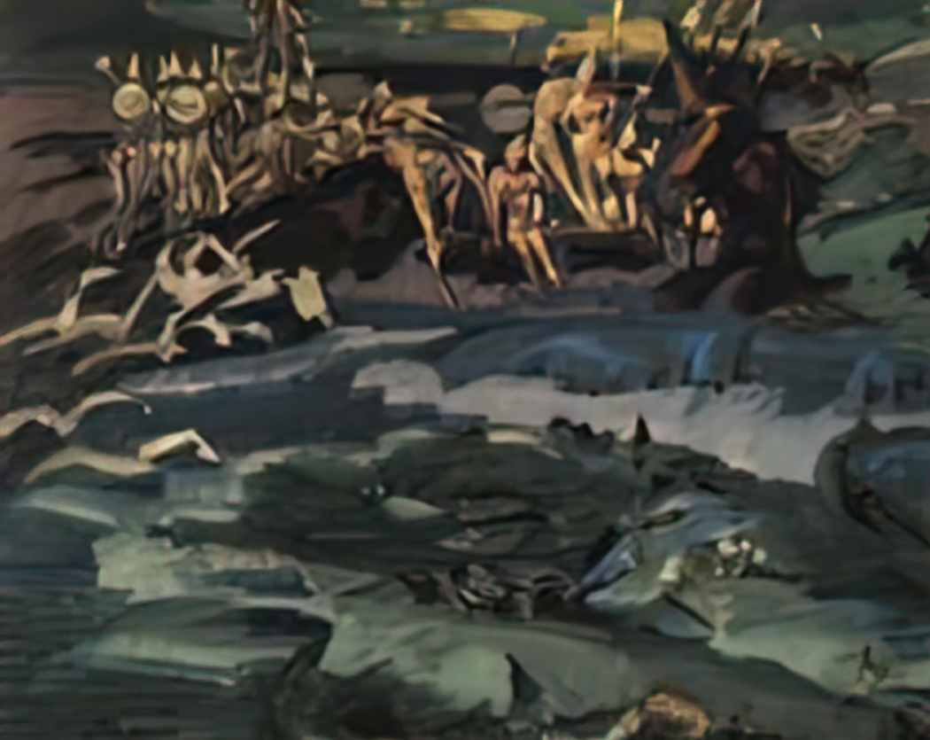 Mikhail Vrubel thirty three knights 1901 Art A4 Photo Print