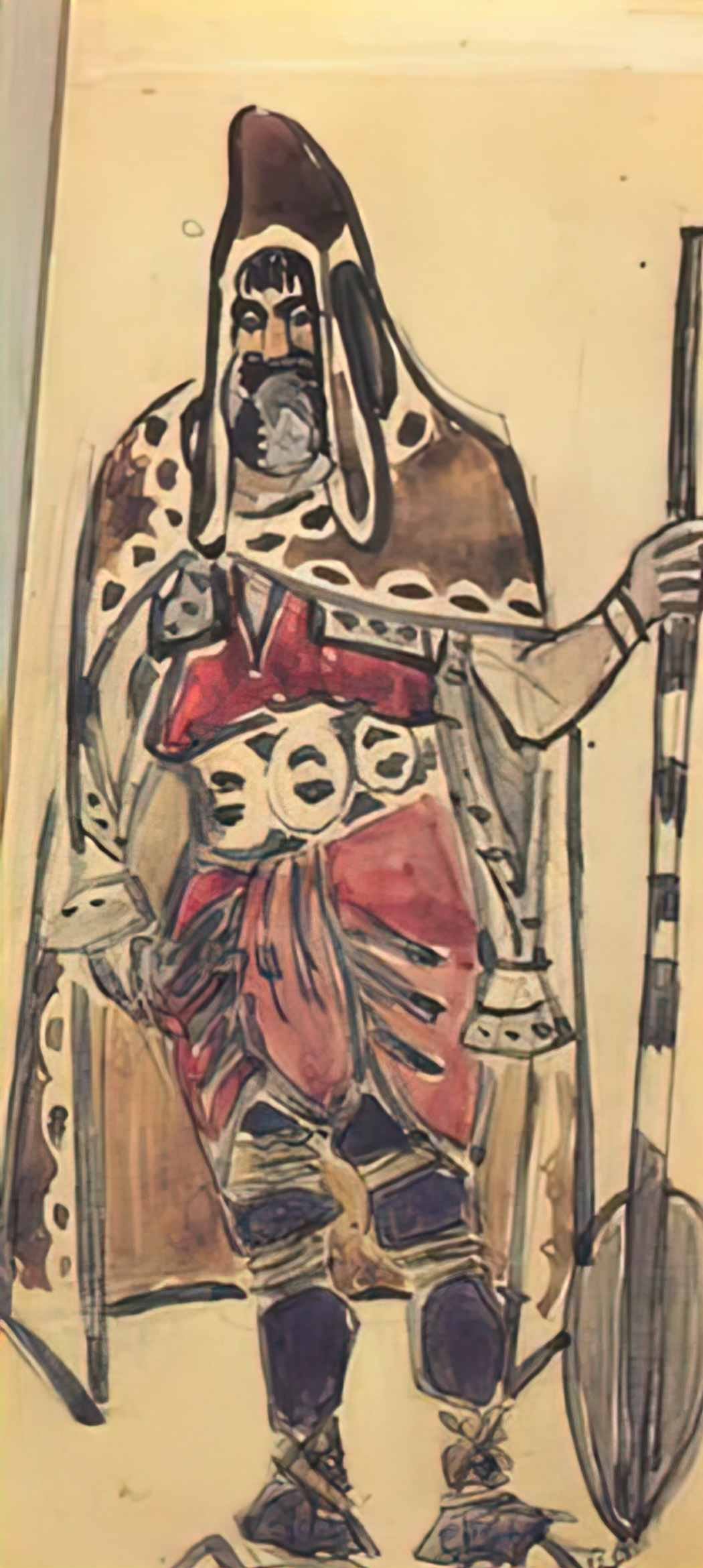 Mikhail Vrubel viking merchant costume design for the opera sadko 189 Art A4 Photo Print