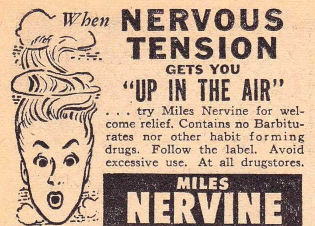 Miles Nervesine Tension Vintage Retro Advert Poster A4 Photo Print