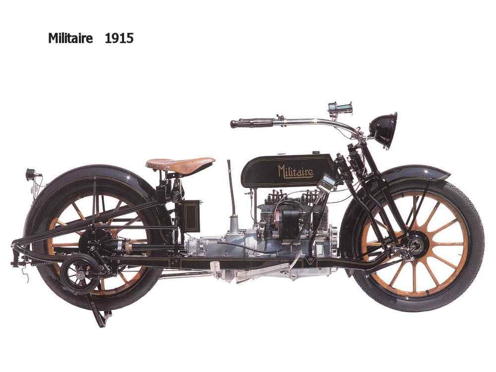 Militaire 1915 motorbike A4 Photo Print
