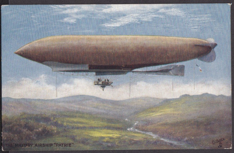 Military Airship Patrie In The Air Vintage A4 Photo Print