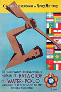 Military Swimming 1959 Vintage Retro Advert Poster A4 Photo Print