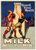 Milk Basketball Health Vintage Retro Advert Poster A4 Photo Print