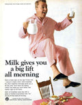 Milk Breakfast Table Vintage Retro Advert Poster A4 Photo Print