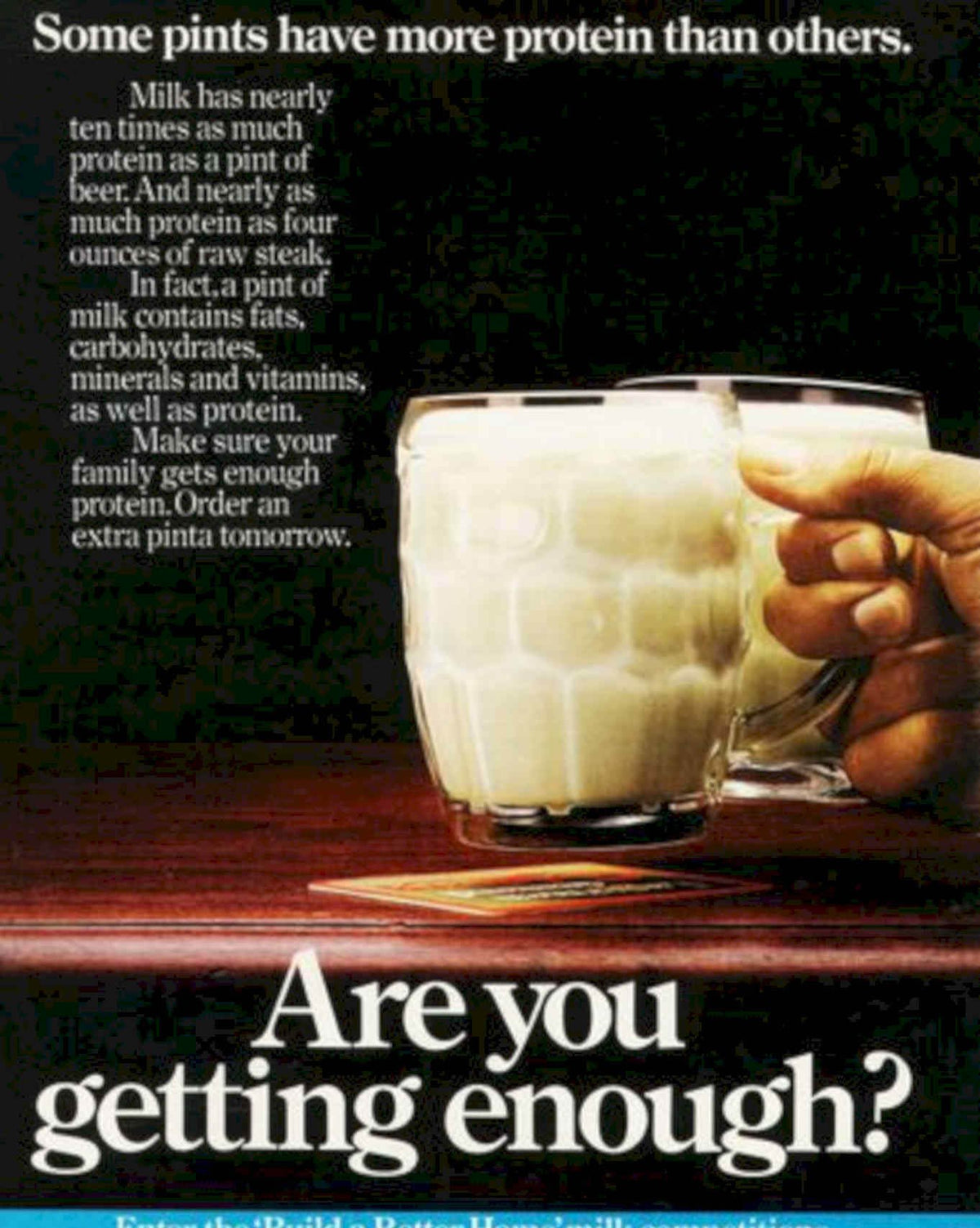 Milk Glass Table Vintage Retro Advert Poster A4 Photo Print