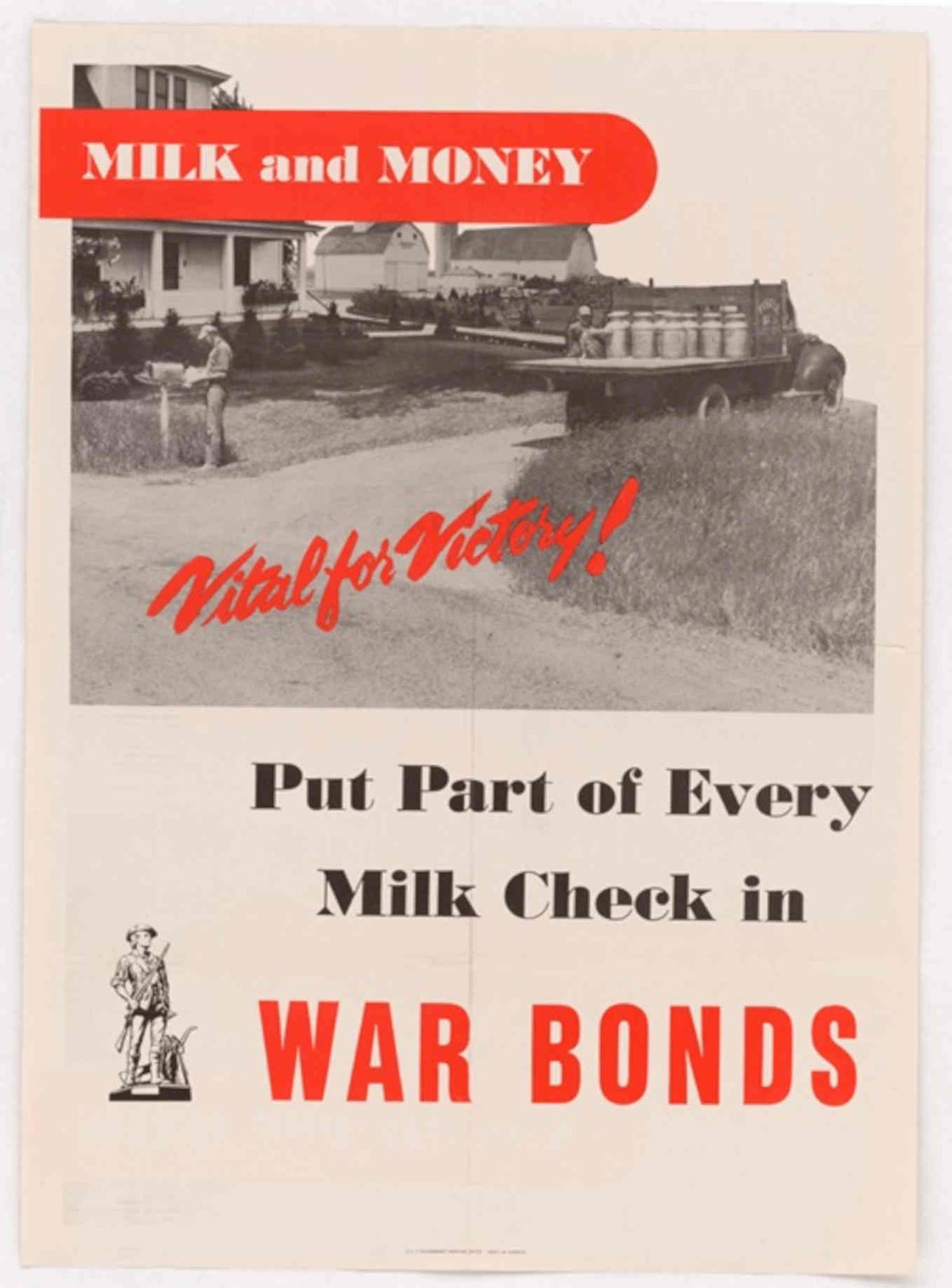 Milk Money War American World War II Advert Poster