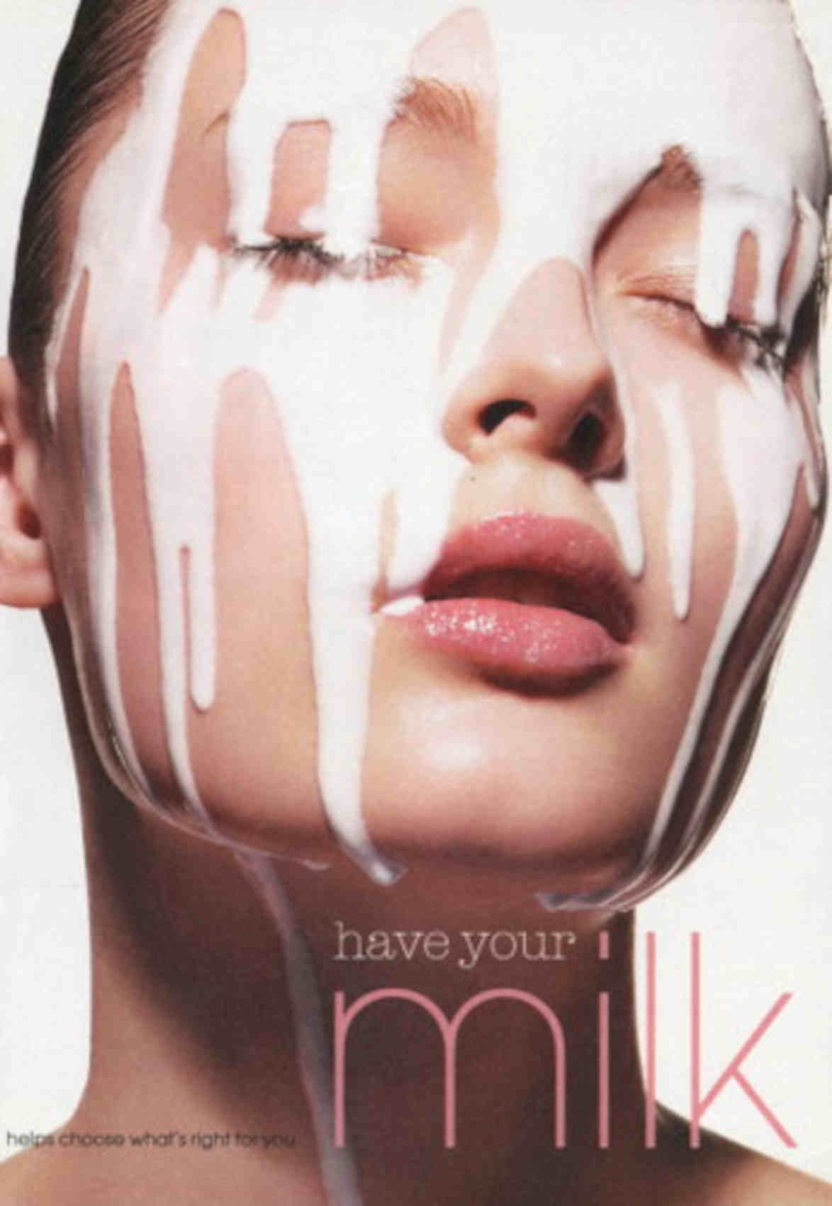 Milk Woman Beauty Vintage Retro Advert Poster A4 Photo Print