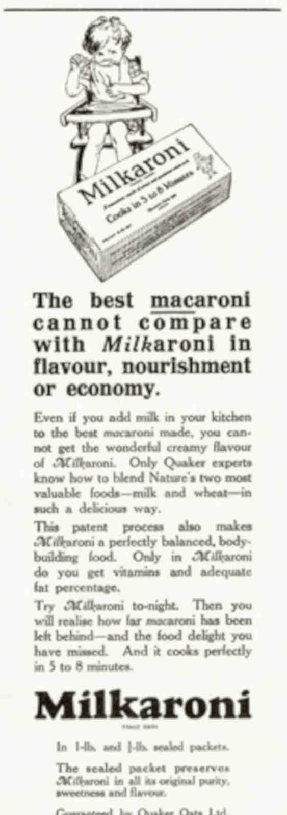 Milkaroni Cookies Quaker Vintage Retro Advert Poster A4 Photo Print