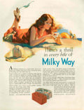 Milky Way Picnic 1930s Vintage Retro Advert Poster