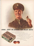 Milkyways Soldier 1940s Vintage Retro Advert Poster