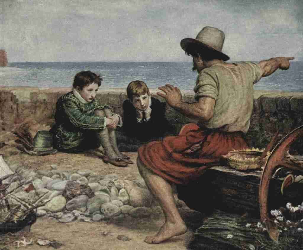 Millais John E 1829 1896 Millais 1908 The Boyhood of Raleigh A4 Photo Print