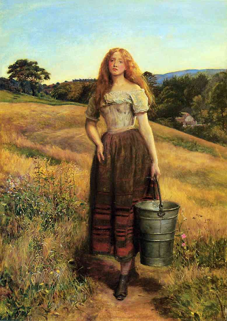 Millais farmers daughter A4 Photo Print