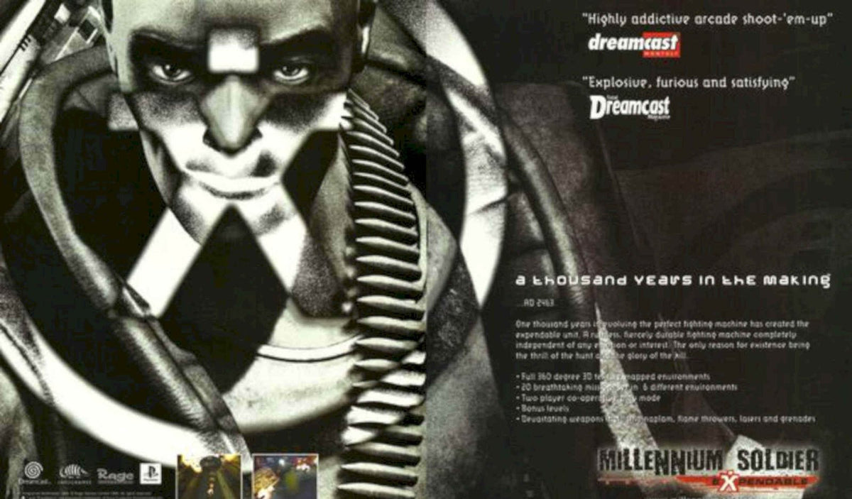 Millennium Soldier Dreamcast Vintage Retro Advert Poster A4 Photo Print