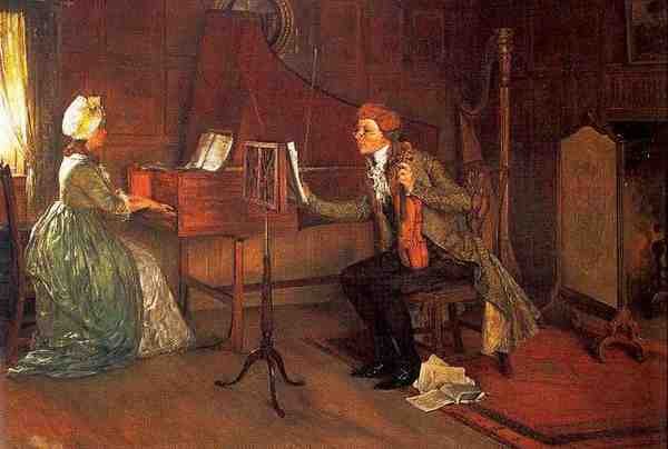 Millet Fracis David A Difficult Duet A4 Photo Print