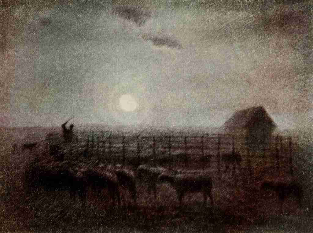 Millet Jean Francois 1814 1875 The Sheep fold Millet 1910 A4 Photo Print