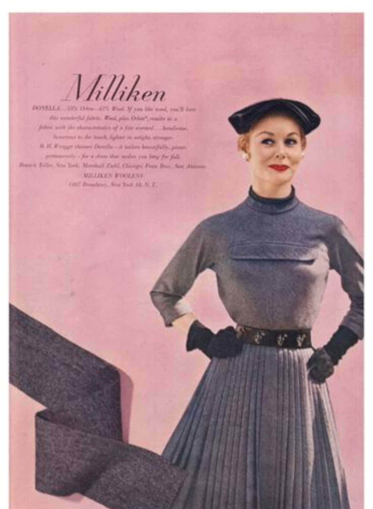 Milliken Donella Dress Vintage Retro Advert Poster A4 Photo Print